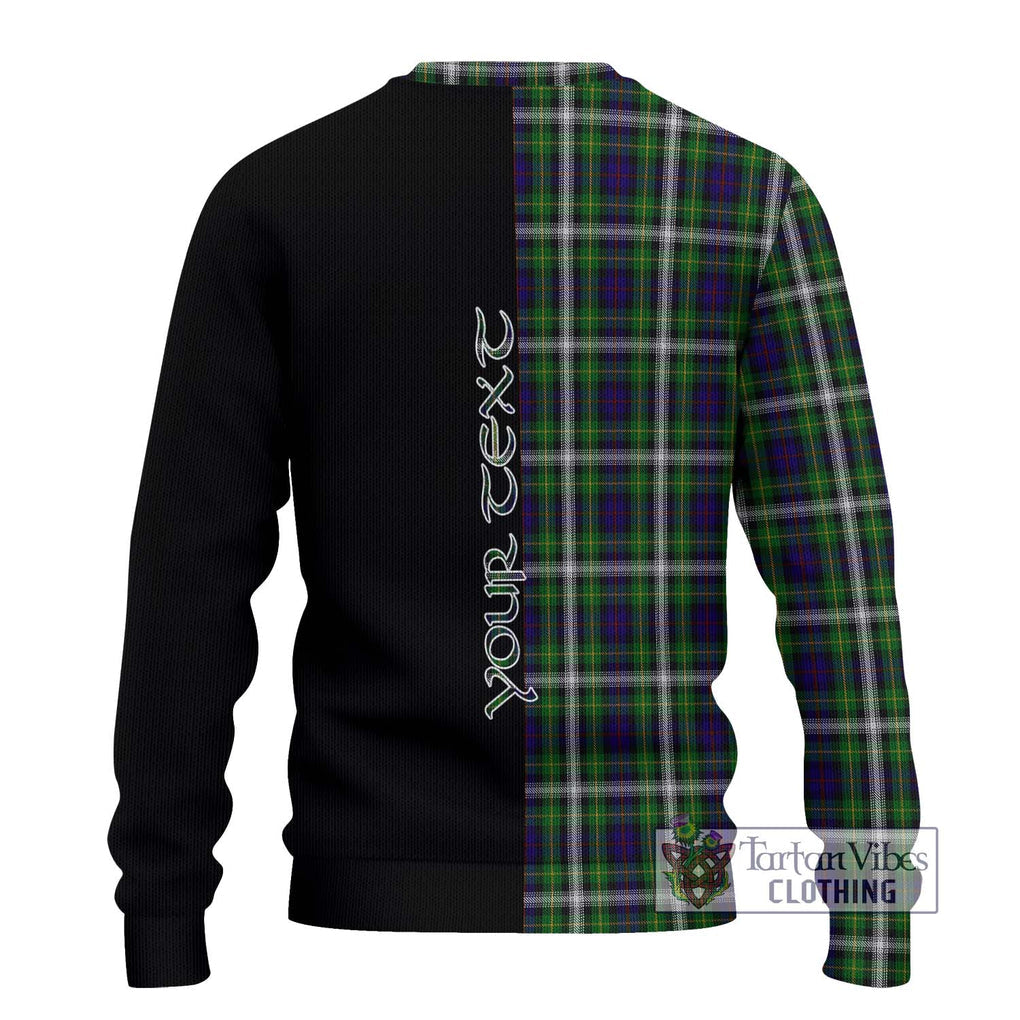 Farquharson Dress Tartan Knitted Sweater with Family Crest and Half Of Me Style - Tartanvibesclothing Shop