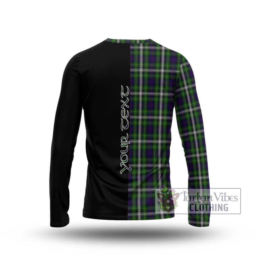 Farquharson Dress Tartan Long Sleeve T-Shirt with Family Crest and Half Of Me Style - Tartanvibesclothing Shop