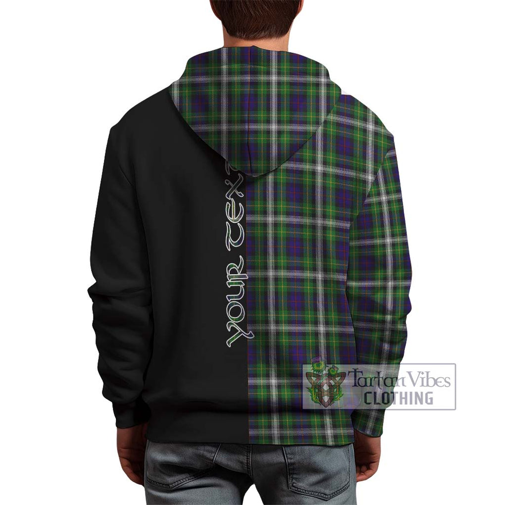 Farquharson Dress Tartan Hoodie with Family Crest and Half Of Me Style - Tartanvibesclothing Shop