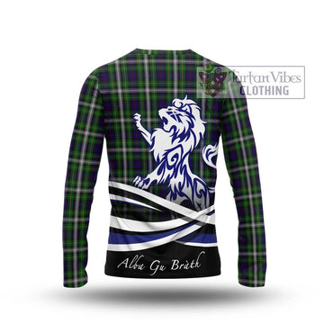 Farquharson Dress Tartan Long Sleeve T-Shirt with Alba Gu Brath Regal Lion Emblem