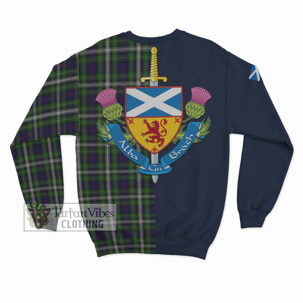 Tartan Vibes Clothing Farquharson Dress Tartan Sweatshirt with Scottish Lion Royal Arm Half Style