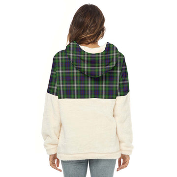 Farquharson Dress Tartan Women's Borg Fleece Hoodie With Half Zip