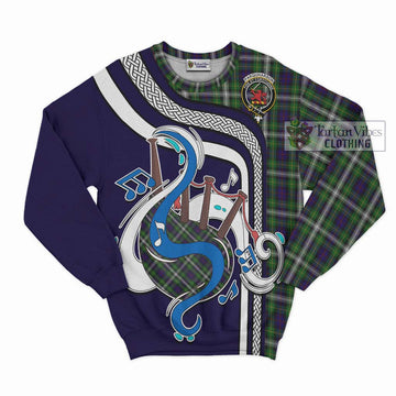 Farquharson Dress Tartan Sweatshirt with Epic Bagpipe Style