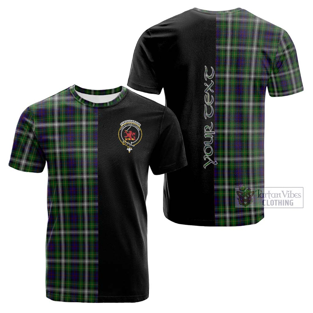 Tartan Vibes Clothing Farquharson Dress Tartan Cotton T-shirt with Family Crest and Half Of Me Style