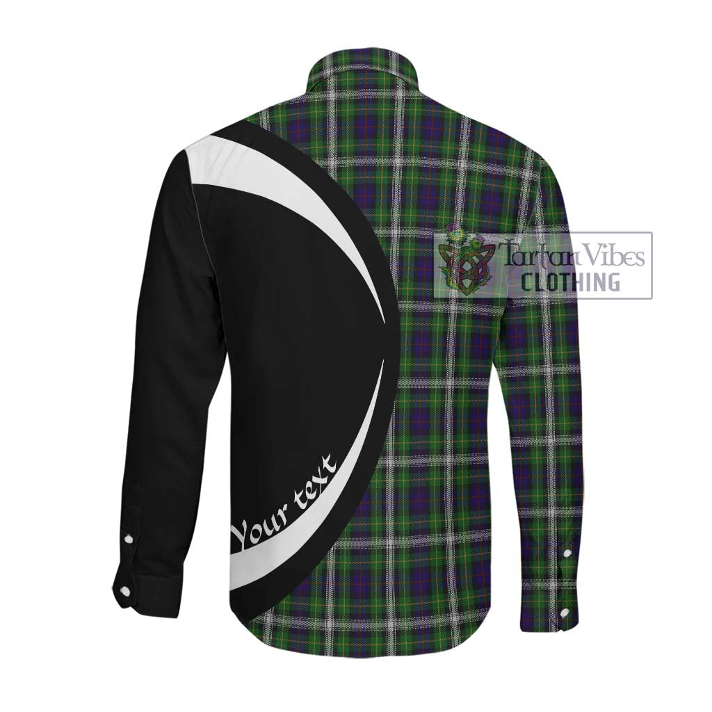 Farquharson Dress Tartan Long Sleeve Button Up with Family Crest Circle Style Men's Shirt - Tartan Vibes Clothing