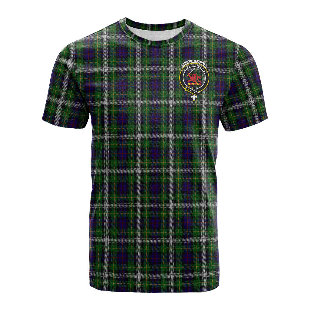 Farquharson Dress Tartan T-Shirt with Family Crest - Tartan Vibes Clothing