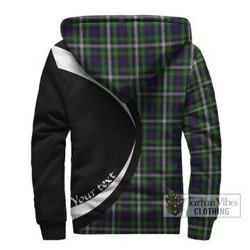 Farquharson Dress Tartan Sherpa Hoodie with Family Crest Circle Style