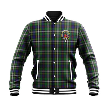 Farquharson Dress Tartan Baseball Jacket with Family Crest