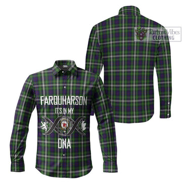 Farquharson Dress Tartan Long Sleeve Button Shirt with Family Crest DNA In Me Style