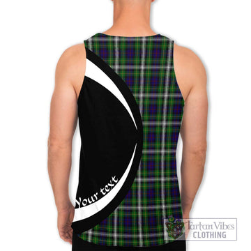 Farquharson Dress Tartan Men's Tank Top with Family Crest Circle Style