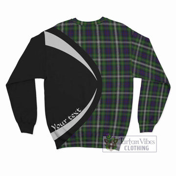 Farquharson Dress Tartan Sweatshirt with Family Crest Circle Style