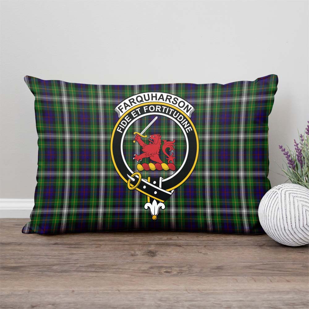 Farquharson Dress Tartan Pillow Cover with Family Crest Rectangle Pillow Cover - Tartanvibesclothing