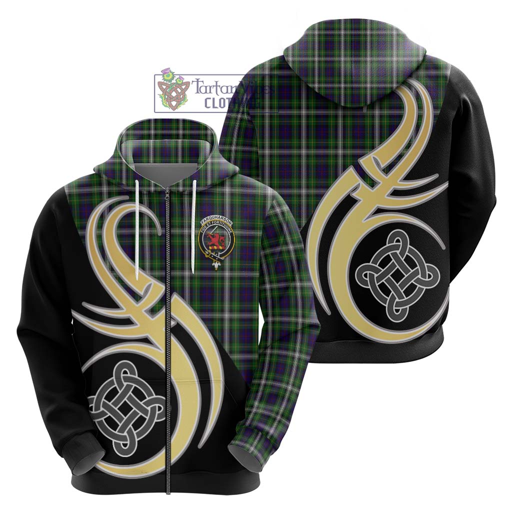 Farquharson Dress Tartan Hoodie with Family Crest and Celtic Symbol Style - Tartan Vibes Clothing