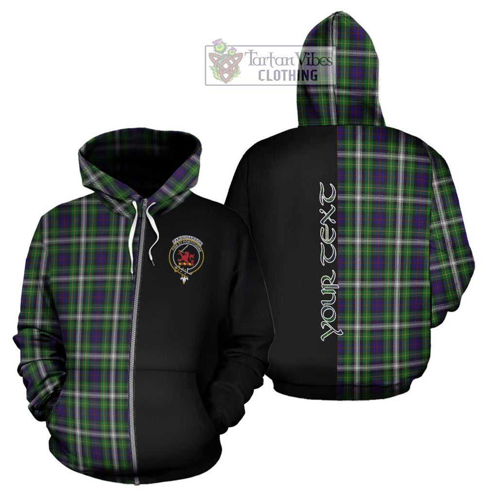 Farquharson Dress Tartan Hoodie with Family Crest and Half Of Me Style - Tartanvibesclothing Shop