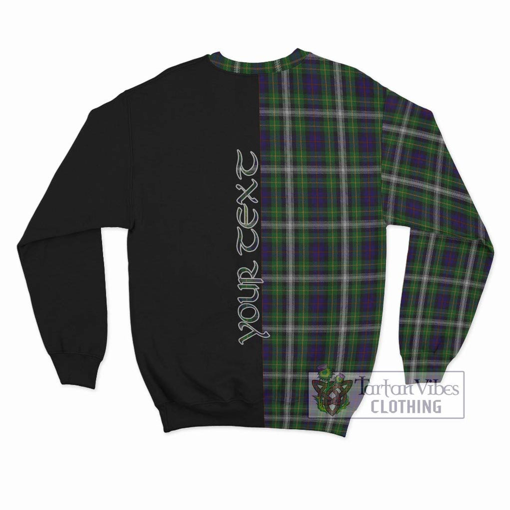 Farquharson Dress Tartan Sweatshirt with Family Crest and Half Of Me Style - Tartanvibesclothing Shop