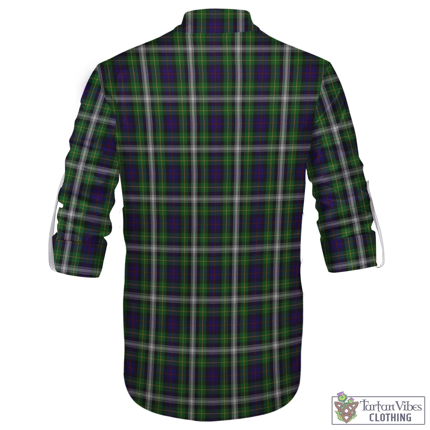 Tartan Vibes Clothing Farquharson Dress Tartan Men's Scottish Traditional Jacobite Ghillie Kilt Shirt