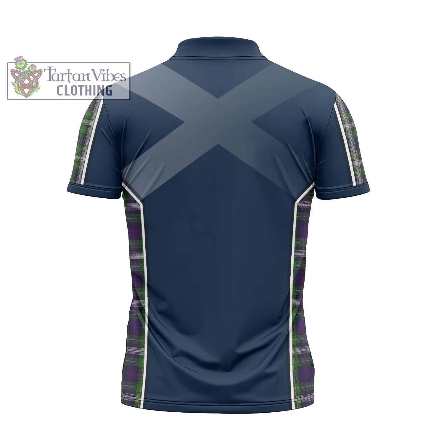 Tartan Vibes Clothing Farquharson Dress Tartan Zipper Polo Shirt with Family Crest and Scottish Thistle Vibes Sport Style