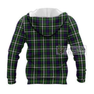 Farquharson Dress Tartan Knitted Hoodie with Family Crest DNA In Me Style