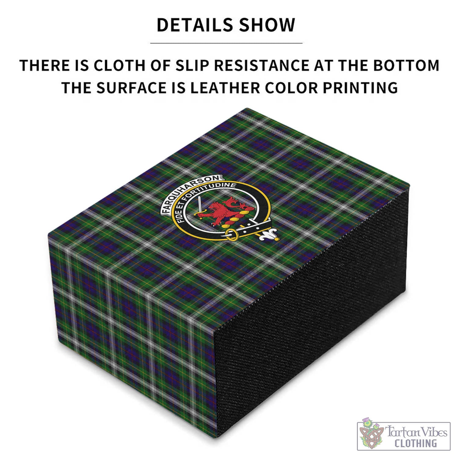 Tartan Vibes Clothing Farquharson Dress Tartan Pen Holder with Family Crest