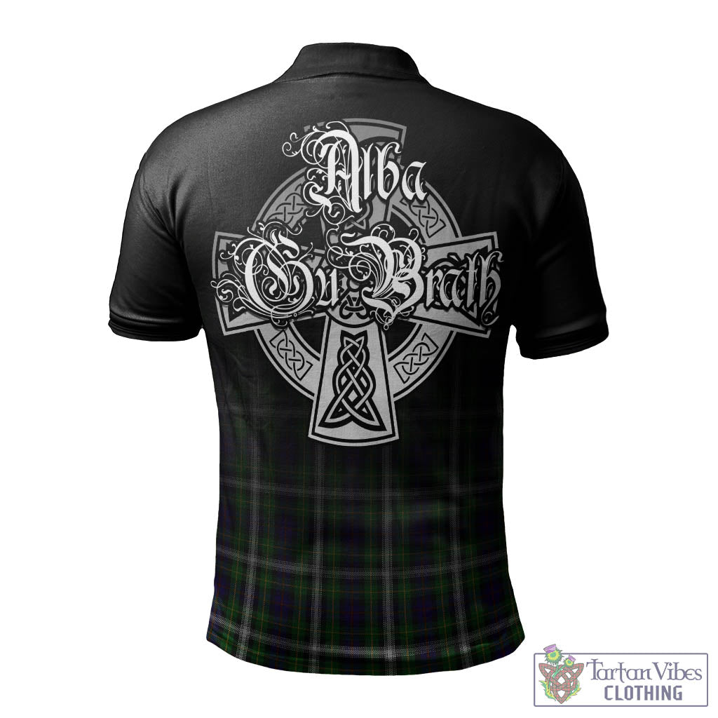 Tartan Vibes Clothing Farquharson Dress Tartan Polo Shirt Featuring Alba Gu Brath Family Crest Celtic Inspired