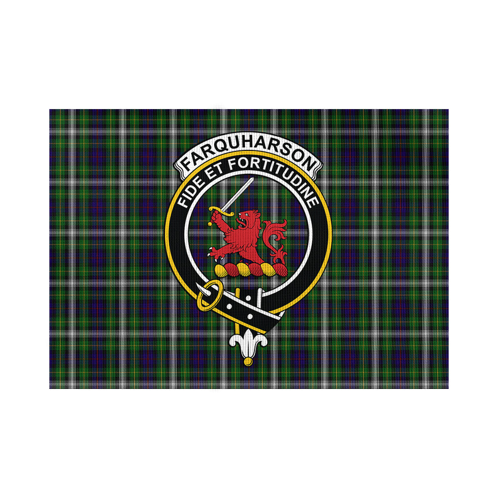 Farquharson Dress Tartan Flag with Family Crest - Tartan Vibes Clothing