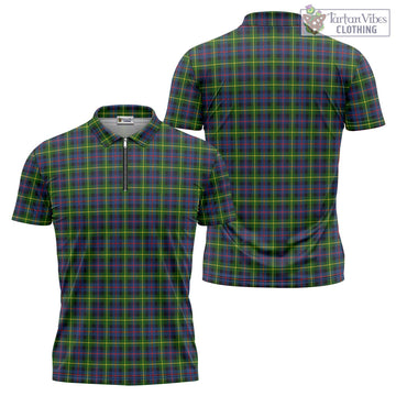 Farquharson Modern Tartan Zipper Polo Shirt