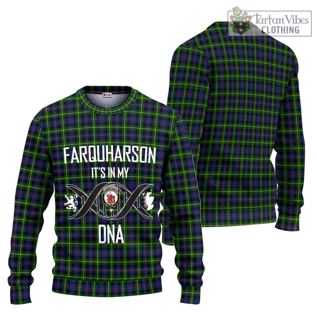 Farquharson Modern Tartan Knitted Sweater with Family Crest DNA In Me Style Unisex - Tartanvibesclothing Shop