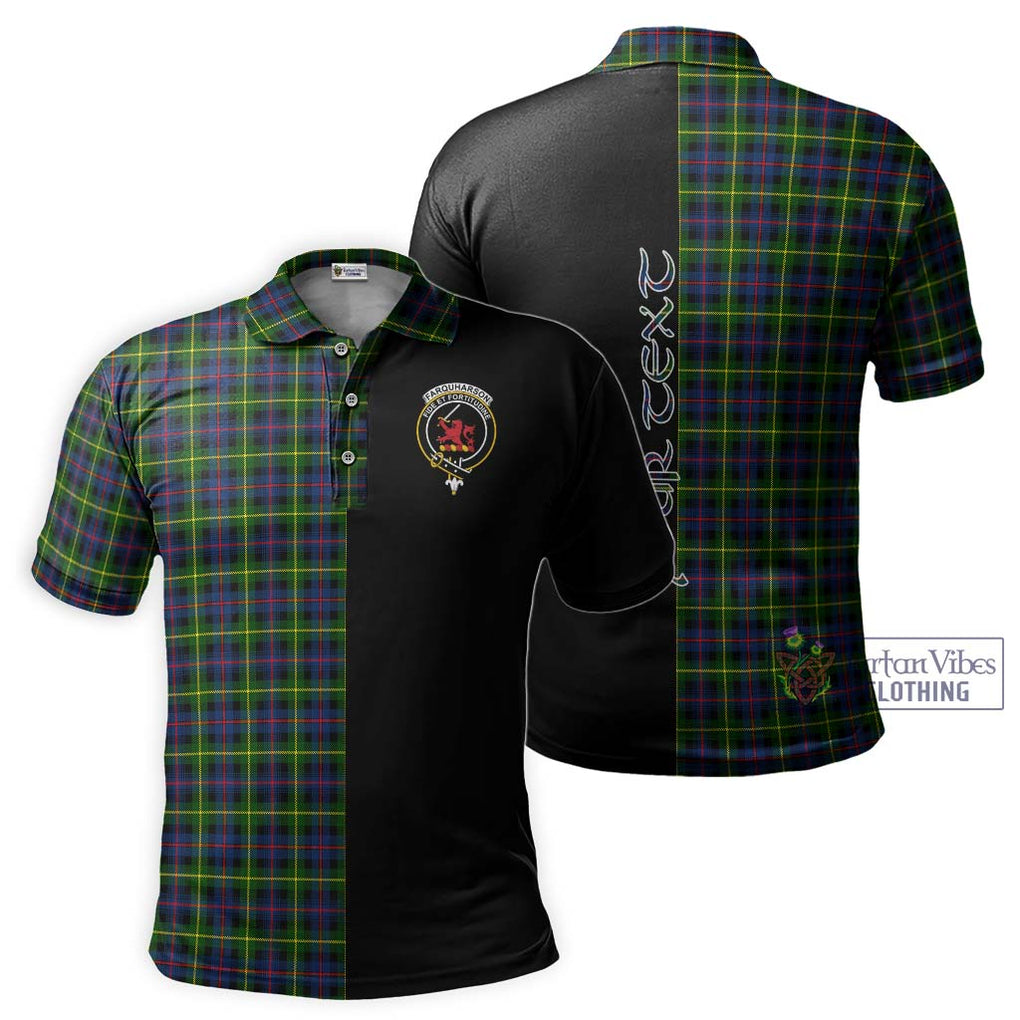 Farquharson Modern Tartan Polo Shirt with Family Crest and Half Of Me Style Kid - Tartanvibesclothing Shop