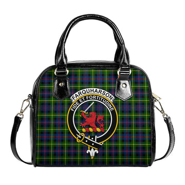 Farquharson Modern Tartan Shoulder Handbags with Family Crest