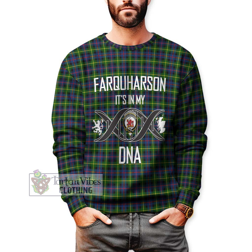 Farquharson Modern Tartan Sweatshirt with Family Crest DNA In Me Style Unisex - Tartanvibesclothing Shop