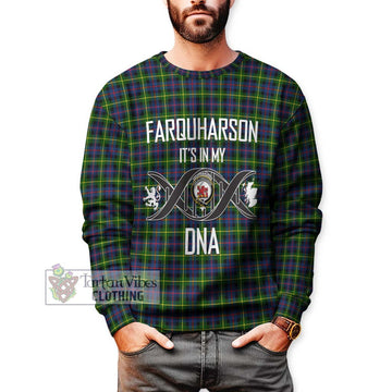 Farquharson Modern Tartan Sweatshirt with Family Crest DNA In Me Style