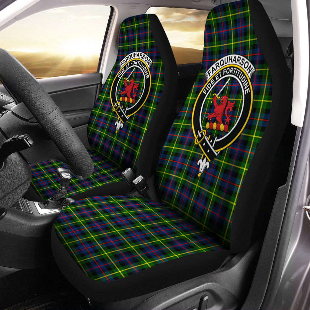 Farquharson Modern Tartan Car Seat Cover with Family Crest One Size - Tartanvibesclothing