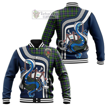 Farquharson Modern Tartan Baseball Jacket with Epic Bagpipe Style