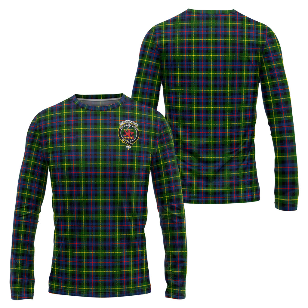 farquharson-modern-tartan-long-sleeve-t-shirt-with-family-crest