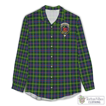 Farquharson Modern Tartan Women's Casual Shirt with Family Crest