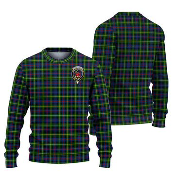 Farquharson Modern Tartan Ugly Sweater with Family Crest