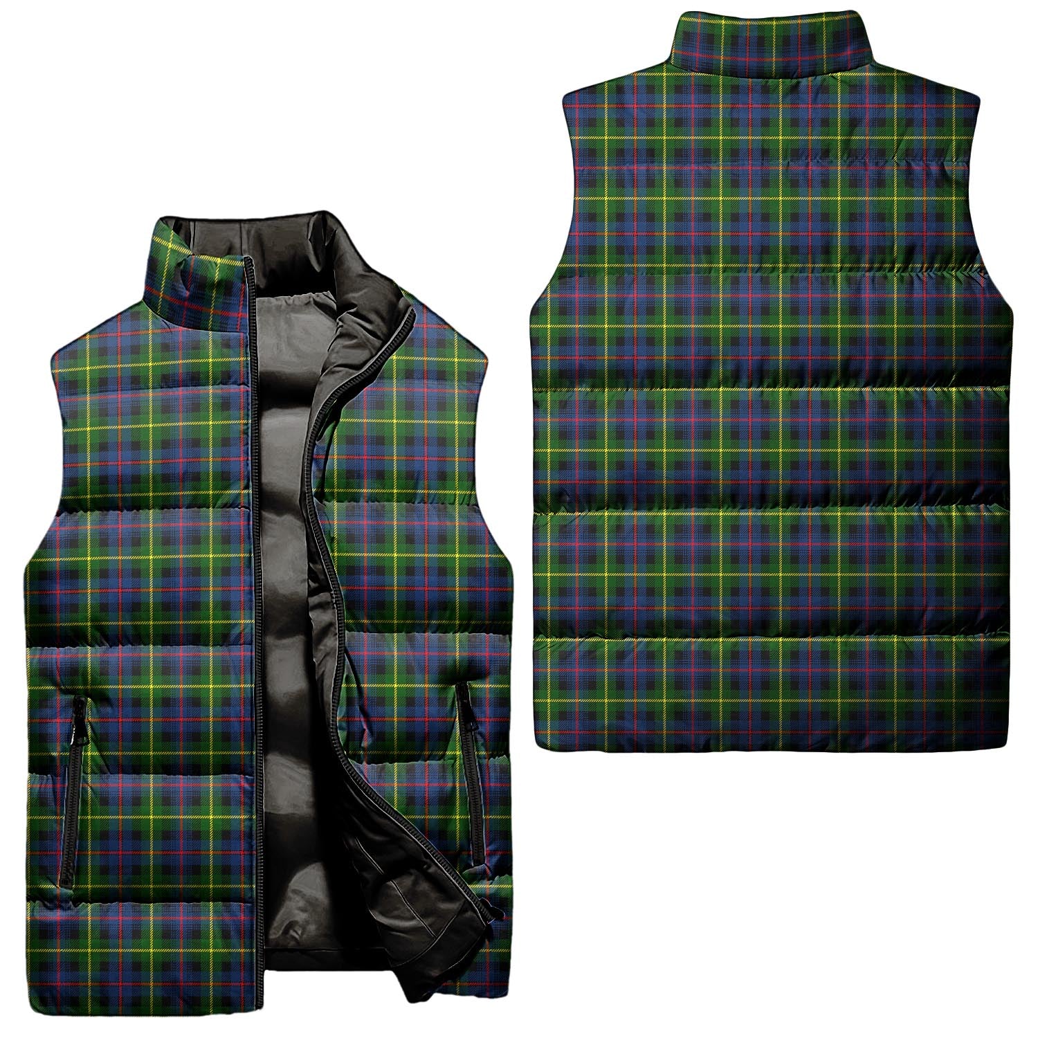 Farquharson Modern Tartan Sleeveless Puffer Jacket Unisex - Tartanvibesclothing