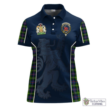 Farquharson Modern Tartan Women's Polo Shirt with Family Crest and Lion Rampant Vibes Sport Style