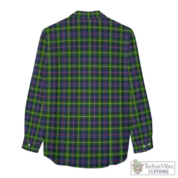 Farquharson Modern Tartan Women's Casual Shirt with Family Crest