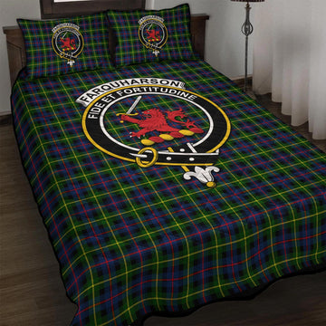 Farquharson Modern Tartan Quilt Bed Set with Family Crest