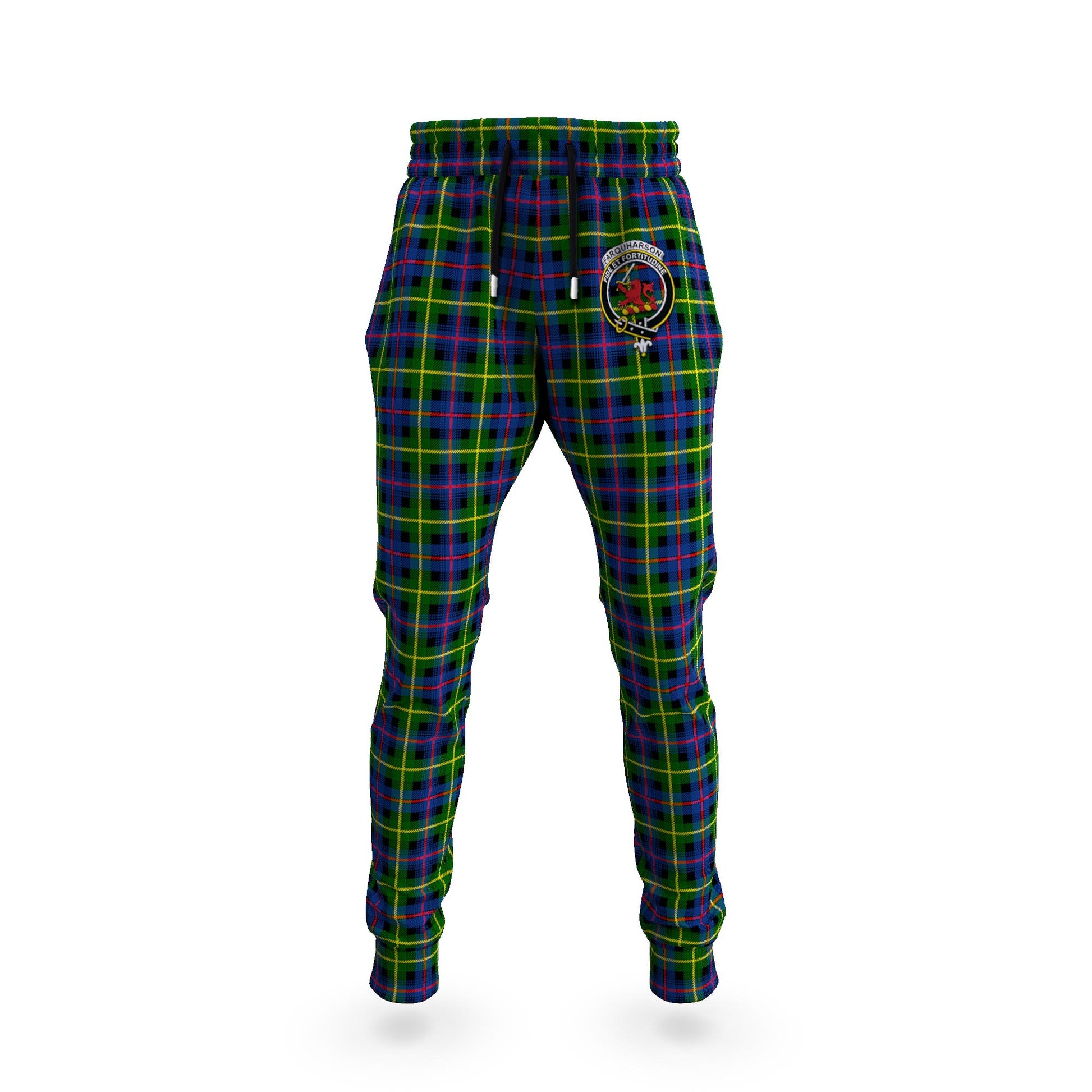 Farquharson Modern Tartan Joggers Pants with Family Crest 5XL - Tartan Vibes Clothing