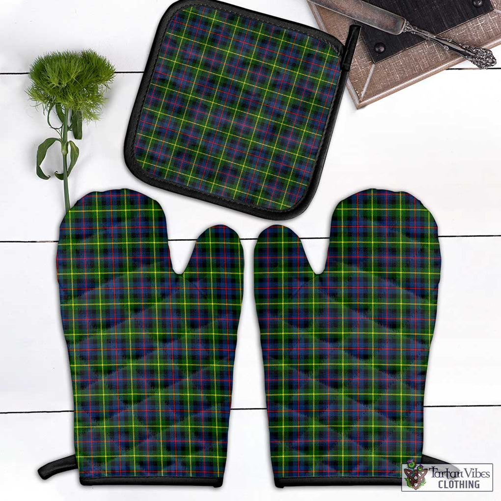 Farquharson Modern Tartan Combo Oven Mitt & Pot-Holder Combo 1 Oven Mitt & 1 Pot-Holder Black - Tartan Vibes Clothing