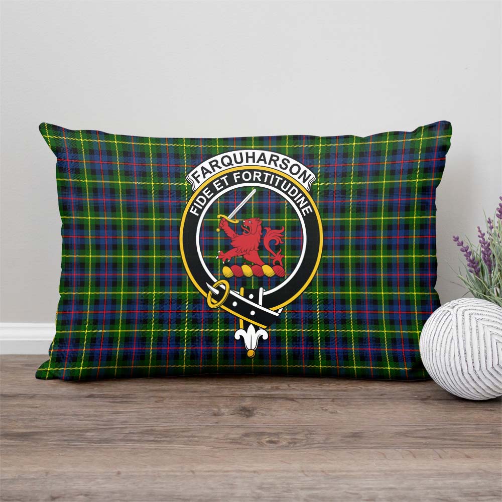 Farquharson Modern Tartan Pillow Cover with Family Crest Rectangle Pillow Cover - Tartanvibesclothing