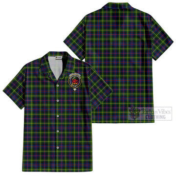 Farquharson Modern Tartan Cotton Hawaiian Shirt with Family Crest