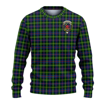 Farquharson Modern Tartan Ugly Sweater with Family Crest