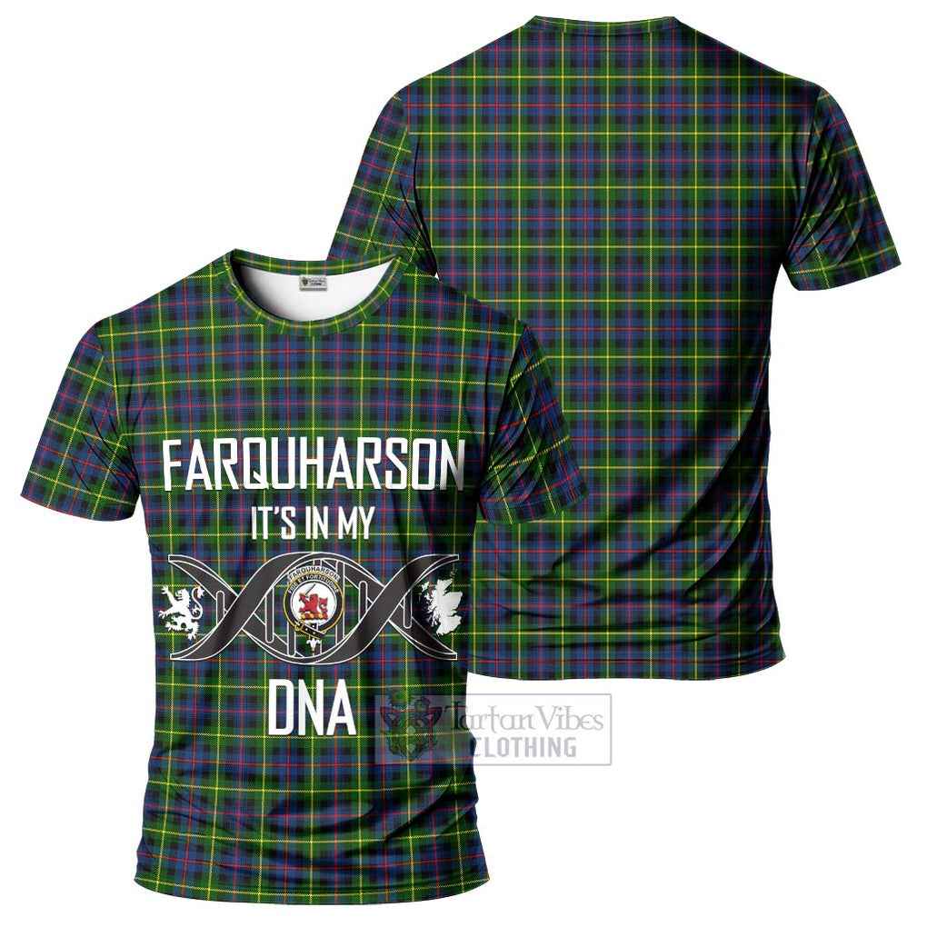 Farquharson Modern Tartan T-Shirt with Family Crest DNA In Me Style - Tartan Vibes Clothing