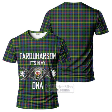 Farquharson Modern Tartan T-Shirt with Family Crest DNA In Me Style