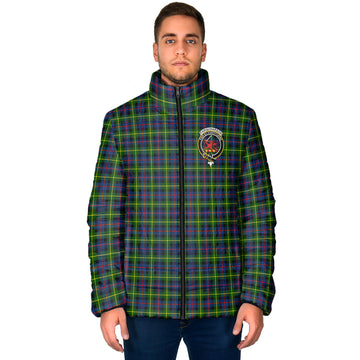 Farquharson Modern Tartan Padded Jacket with Family Crest
