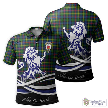 Farquharson Modern Tartan Polo Shirt with Alba Gu Brath Regal Lion Emblem