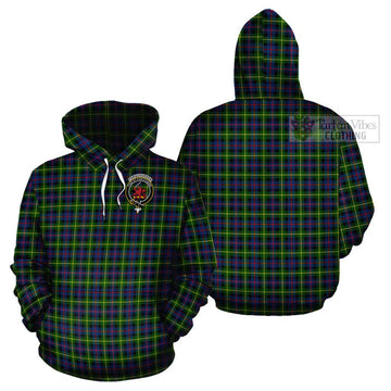 Farquharson Modern Tartan Cotton Hoodie with Family Crest